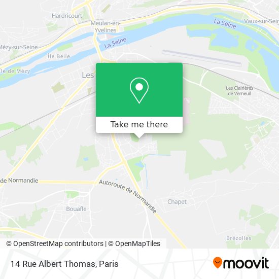 Mapa 14 Rue Albert Thomas