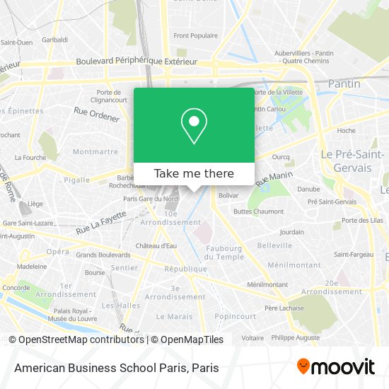 American Business School Paris map