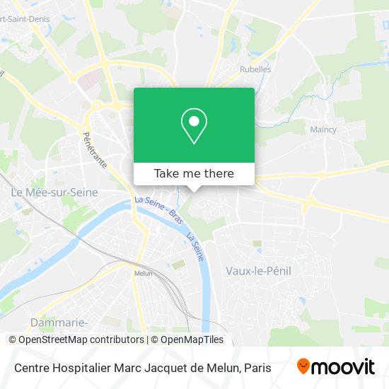 Mapa Centre Hospitalier Marc Jacquet de Melun