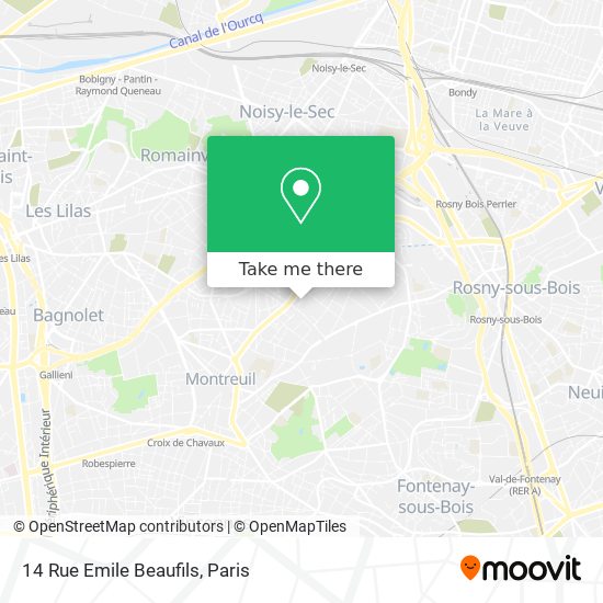 Mapa 14 Rue Emile Beaufils