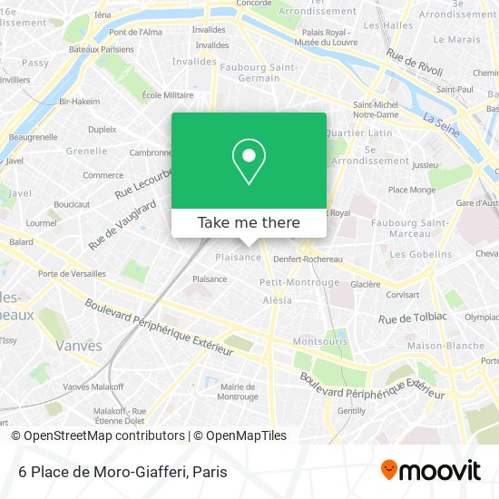 Mapa 6 Place de Moro-Giafferi