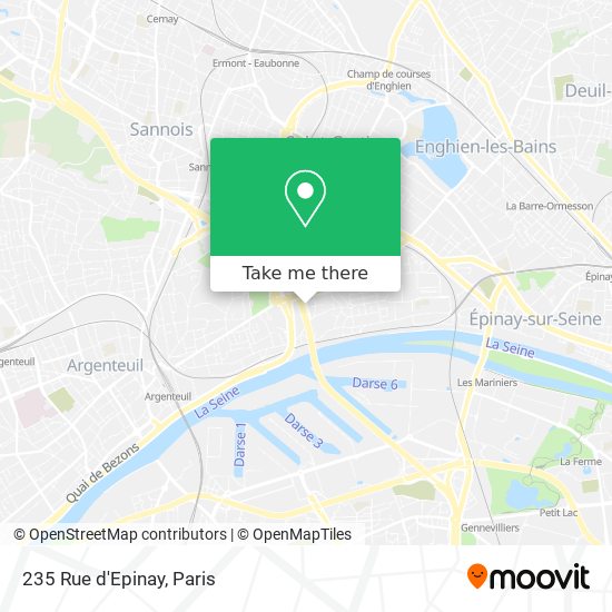 Mapa 235 Rue d'Epinay