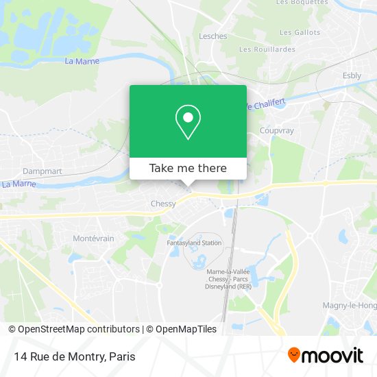 Mapa 14 Rue de Montry