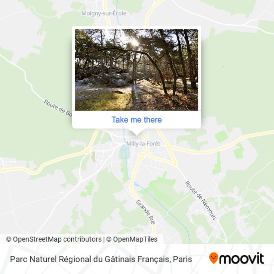 Mapa Parc Naturel Régional du Gâtinais Français