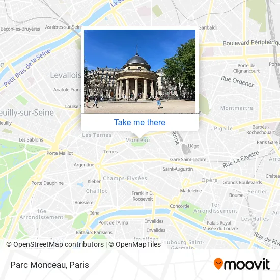 Parc Monceau map