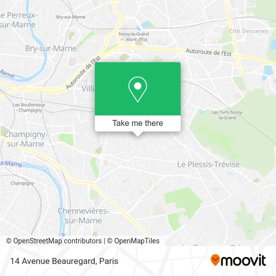 14 Avenue Beauregard map