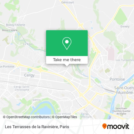 Mapa Les Terrasses de la Ravinière