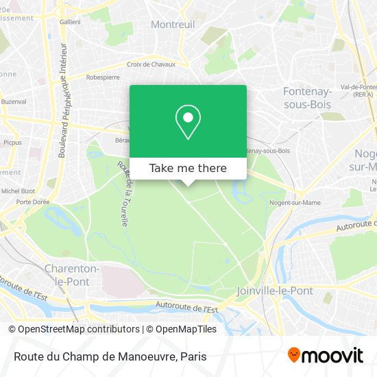 Mapa Route du Champ de Manoeuvre
