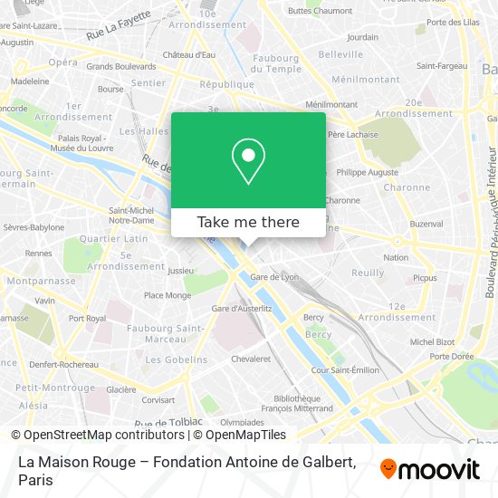 Mapa La Maison Rouge – Fondation Antoine de Galbert