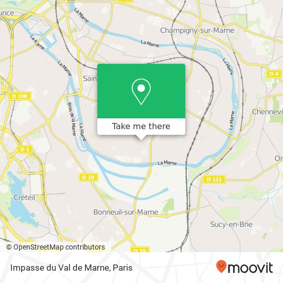 Impasse du Val de Marne map