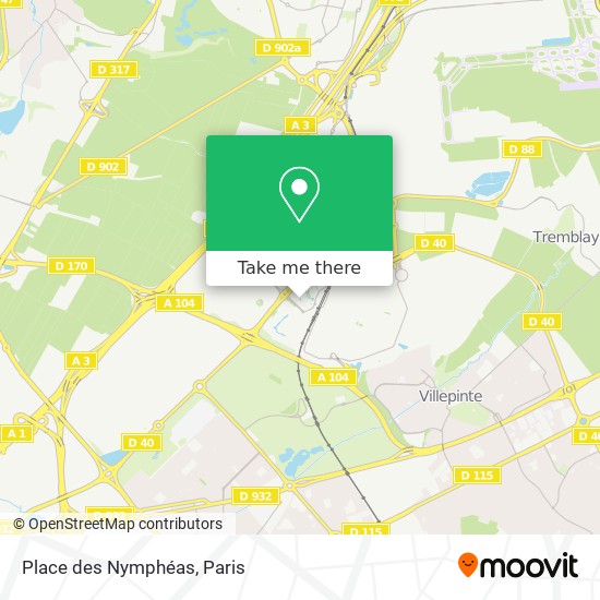 Mapa Place des Nymphéas