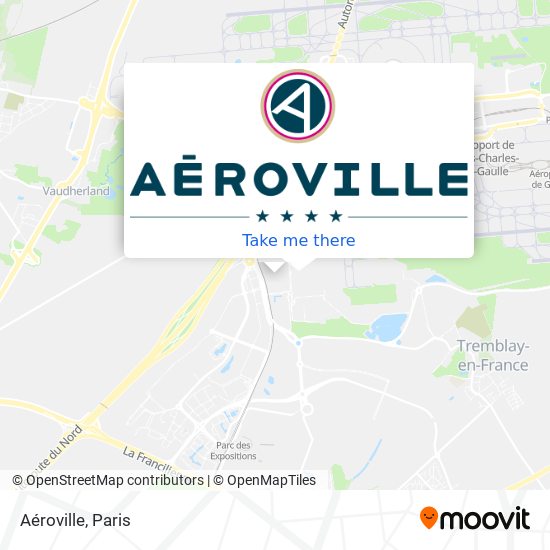Aéroville map