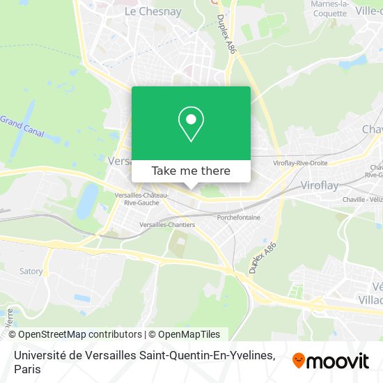 Université de Versailles Saint-Quentin-En-Yvelines map