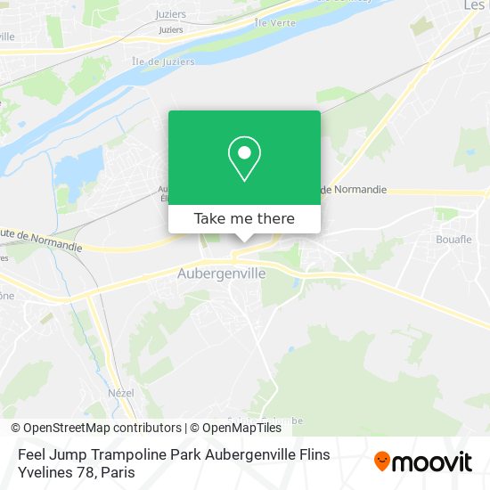Feel Jump Trampoline Park Aubergenville Flins Yvelines 78 map