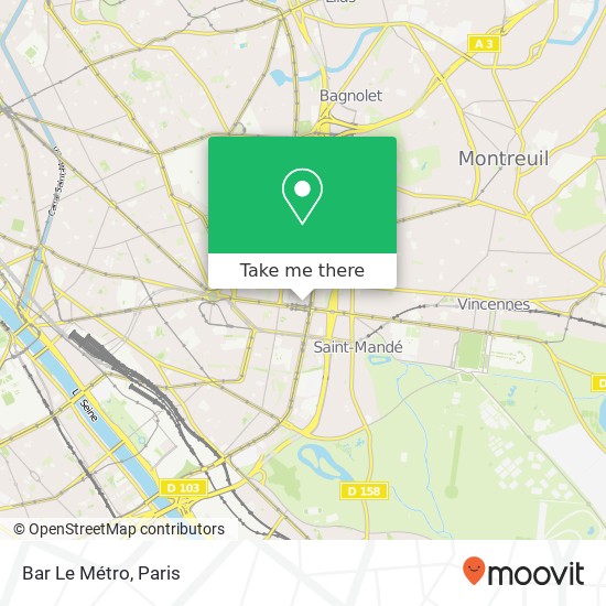 Bar Le Métro map