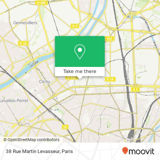 Mapa 38 Rue Martin Levasseur