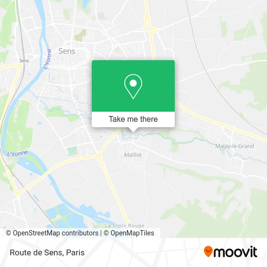 Route de Sens map