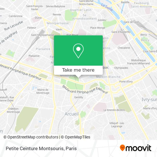 Petite Ceinture Montsouris map
