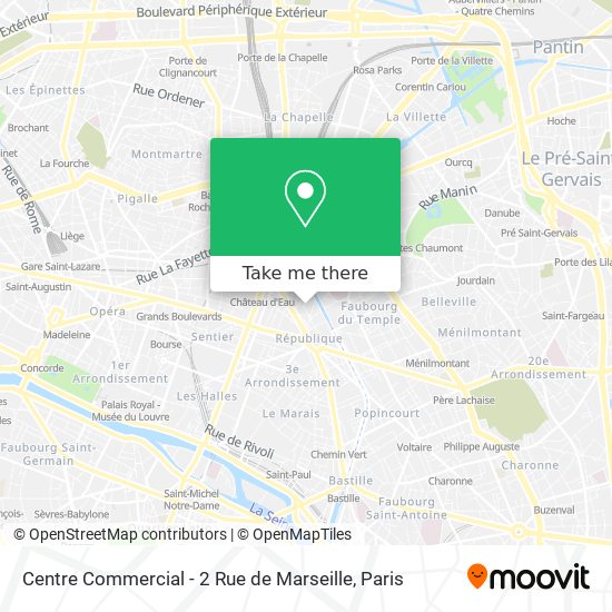 Mapa Centre Commercial - 2 Rue de Marseille