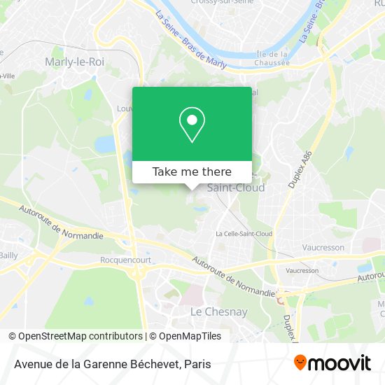 Avenue de la Garenne Béchevet map
