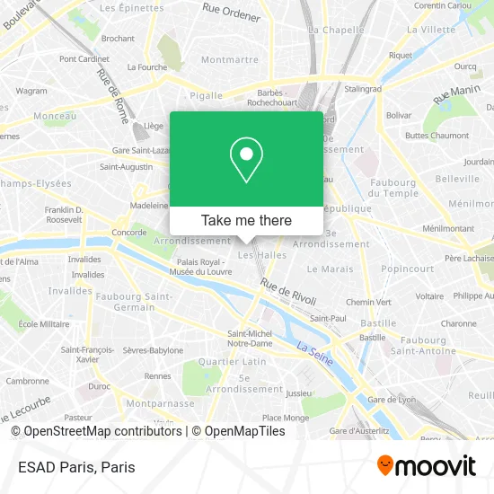 ESAD Paris map