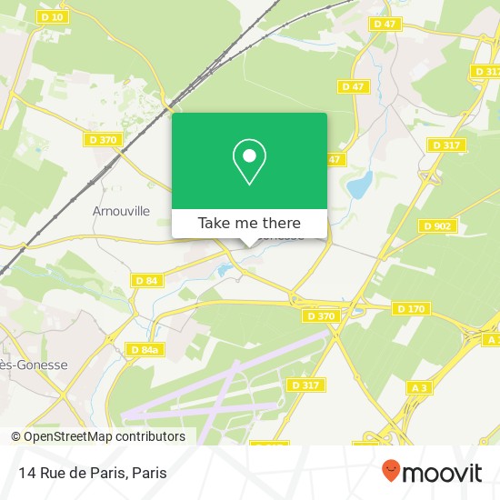 Mapa 14 Rue de Paris