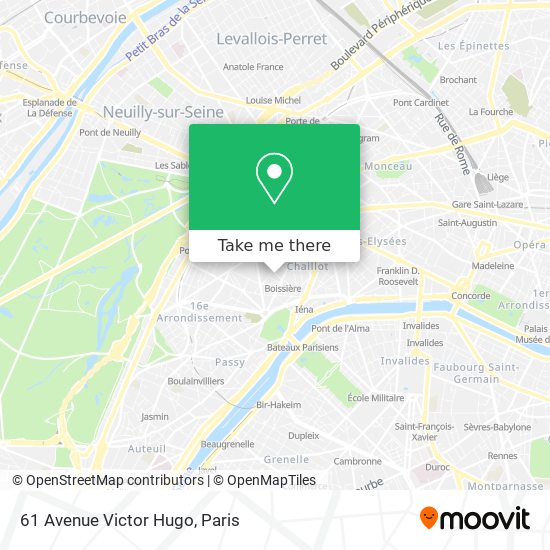 61 Avenue Victor Hugo map