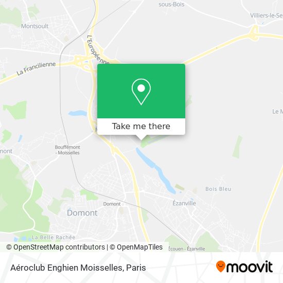 Mapa Aéroclub Enghien Moisselles