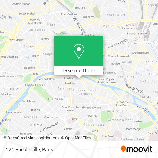 Mapa 121 Rue de Lille