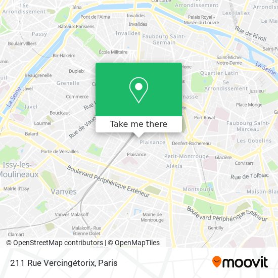 Mapa 211 Rue Vercingétorix