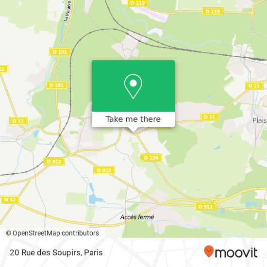 Mapa 20 Rue des Soupirs