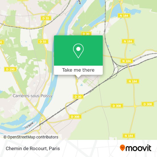 Mapa Chemin de Rocourt