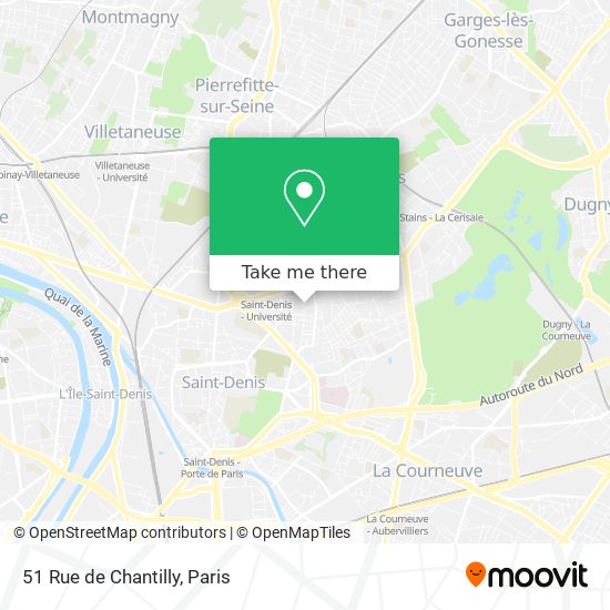 Mapa 51 Rue de Chantilly