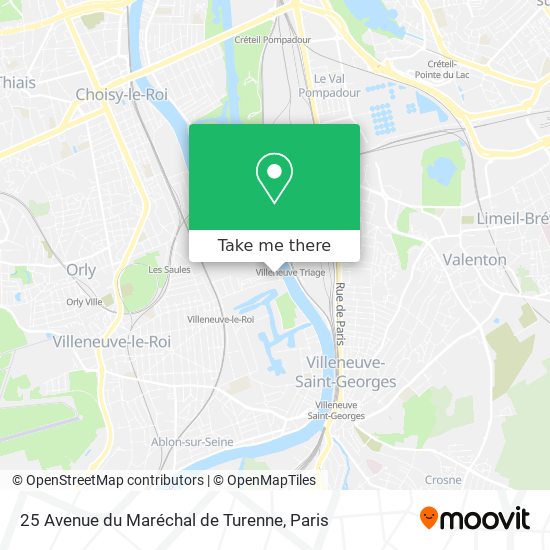 Mapa 25 Avenue du Maréchal de Turenne