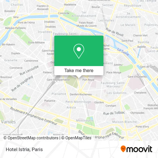 Hotel Istria map