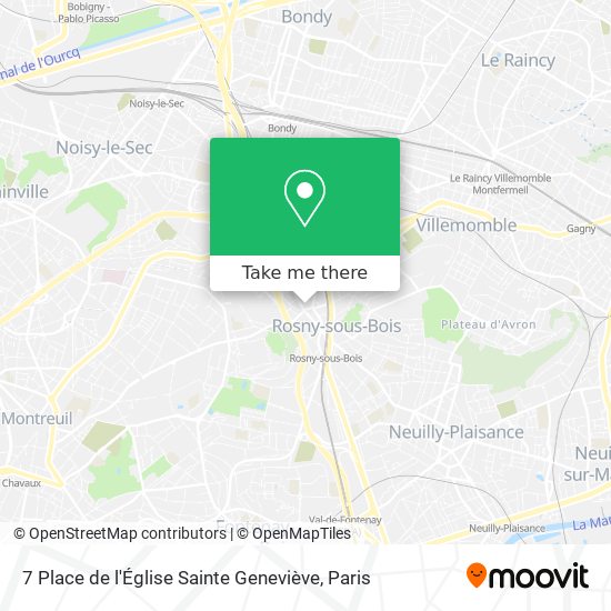 Mapa 7 Place de l'Église Sainte Geneviève