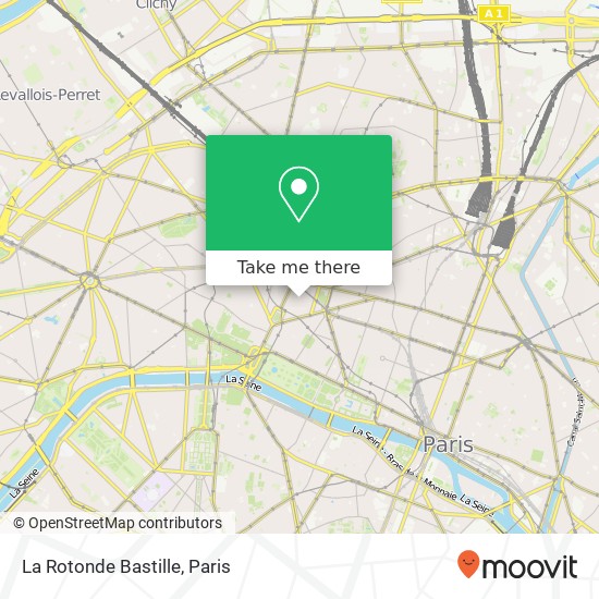 Mapa La Rotonde Bastille