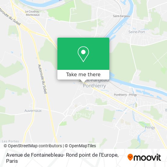 Mapa Avenue de Fontainebleau- Rond point de l'Europe