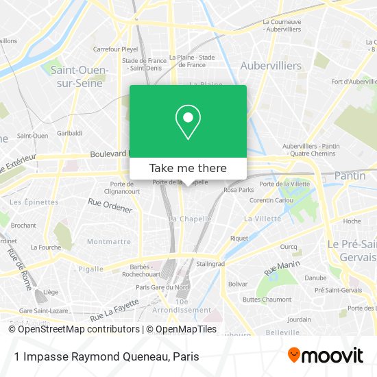 Mapa 1 Impasse Raymond Queneau