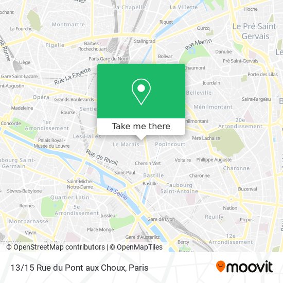 Mapa 13/15 Rue du Pont aux Choux