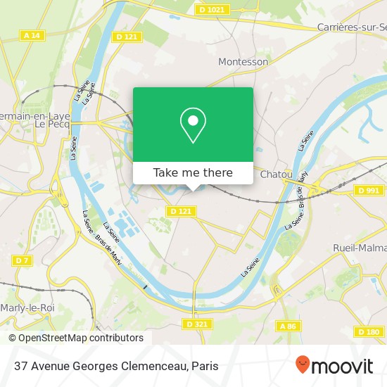 Mapa 37 Avenue Georges Clemenceau