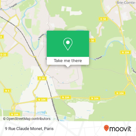 Mapa 9 Rue Claude Monet