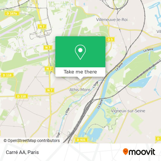 Carré AA map