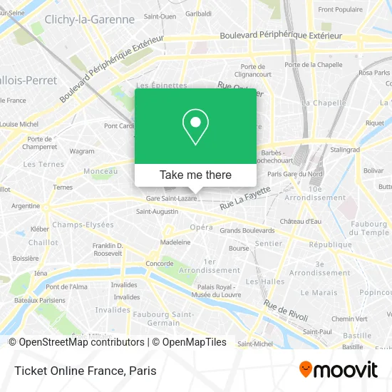 Ticket Online France map