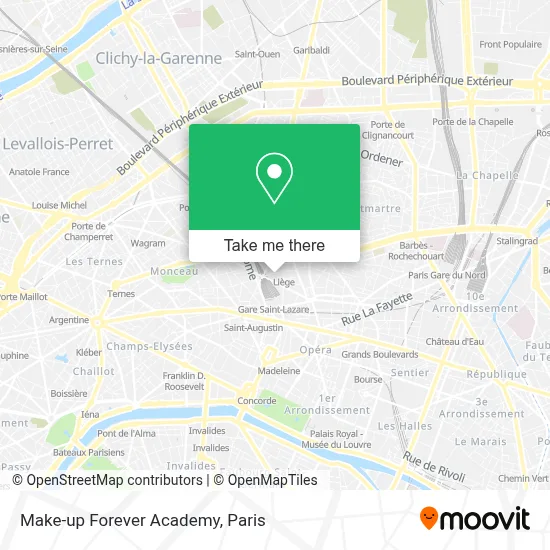 Make-up Forever Academy map