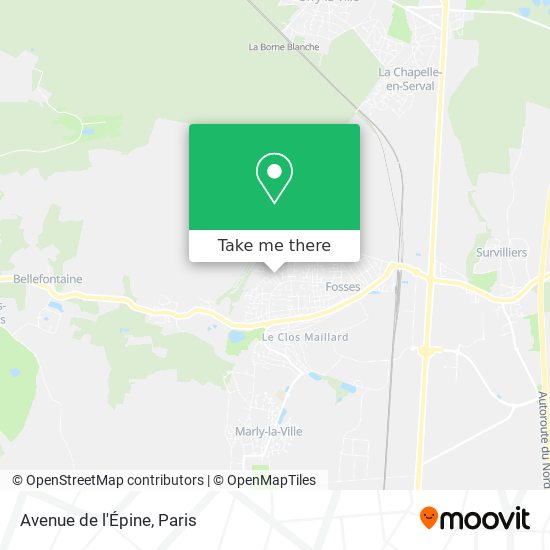 Mapa Avenue de l'Épine