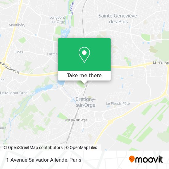 Mapa 1 Avenue Salvador Allende