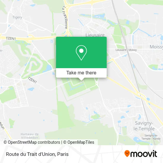 Route du Trait d'Union map