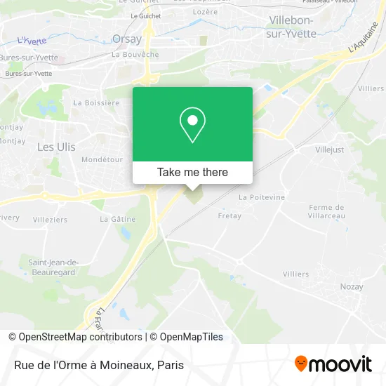 Rue de l'Orme à Moineaux map