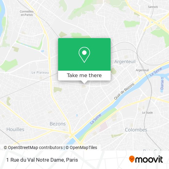 1 Rue du Val Notre Dame map